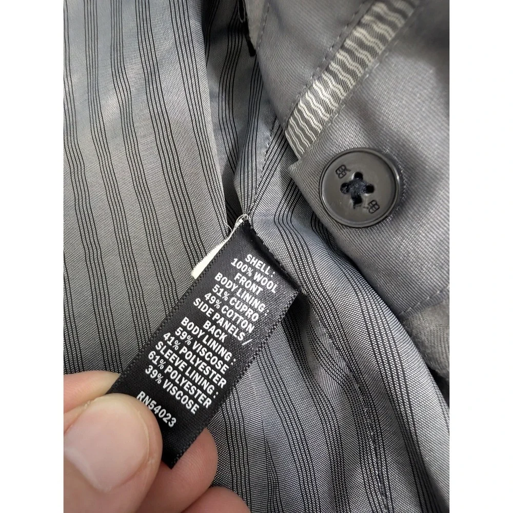 Banana Republic Mens Marzotto Super 120s Wool Charcoal‎ Gray Blazer Jacket 36R